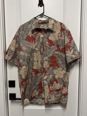 Cooke Street Honolulu Men’s Hawaiian Shirt XL Tropical Floral 100% Cotton